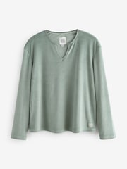 Bath & Body Works Green Fleece Top - Image 7 of 8