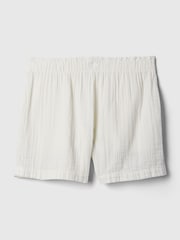 Gap Off White Crinkle Cotton Pull On Short - Image 6 of 6