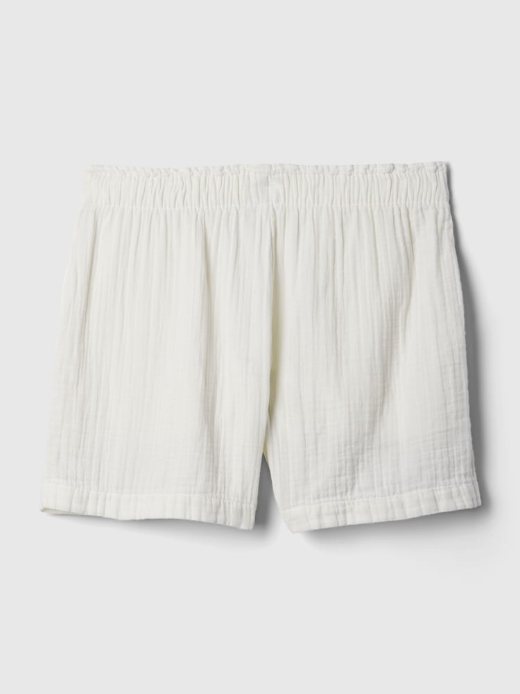 Gap Off White Crinkle Cotton Pull On Short - Image 6 of 6