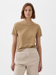 Gap Brown Cotton Short Sleeve Vintage Crew Neck T-Shirt - Image 1 of 4