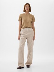 Gap Brown Cotton Short Sleeve Vintage Crew Neck T-Shirt - Image 3 of 4