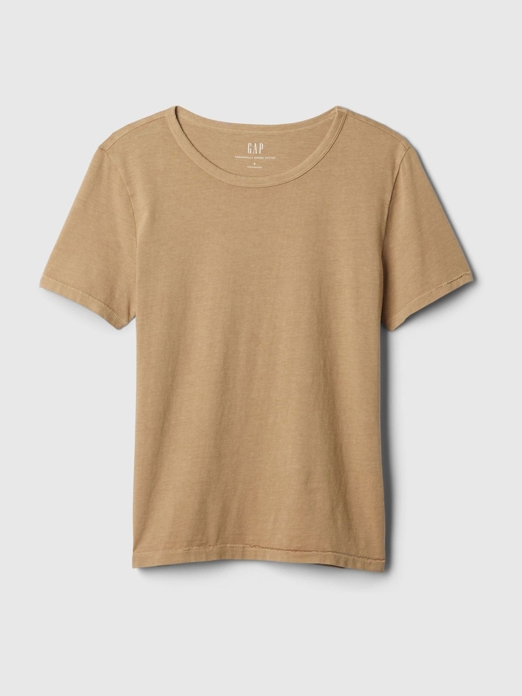 Gap Brown Cotton Short Sleeve Vintage Crew Neck T-Shirt - Image 4 of 4
