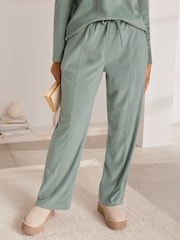 Bath & Body Works Green Fleece Wide Leg Trousers - Image 1 of 9