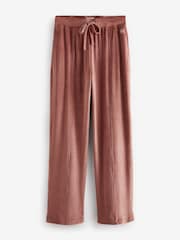 Bath & Body Works Rust Brown Fleece Wide Leg Trousers - Image 7 of 8
