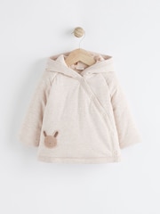 Cream Wrap Baby Hooded Jersey Jacket - Image 1 of 7