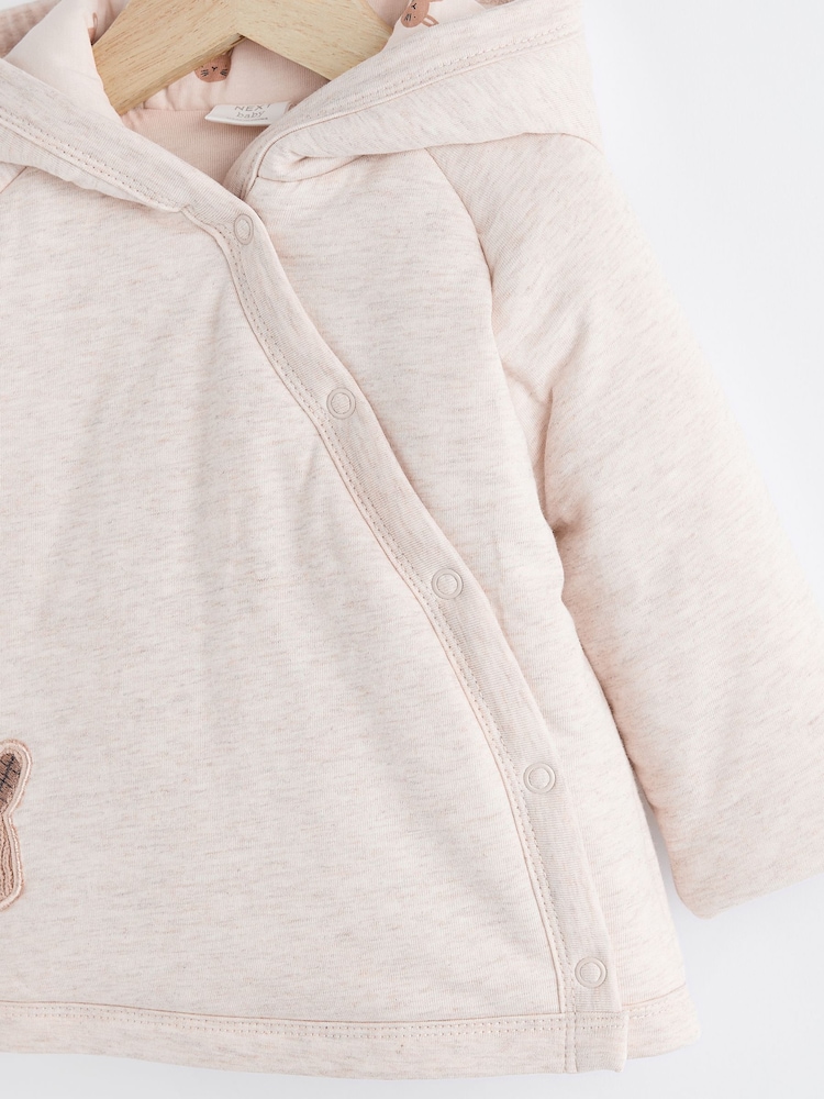 Cream - Wickel-Baby-Jerseyjacke mit Kapuze - Image 3 of 7