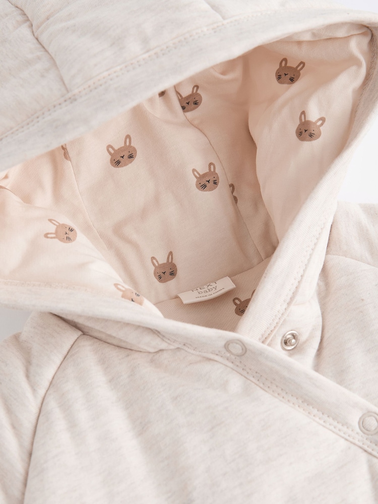 Cream - Wickel-Baby-Jerseyjacke mit Kapuze - Image 4 of 7