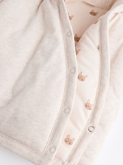 Cream Wrap Baby Hooded Jersey Jacket - Image 6 of 7