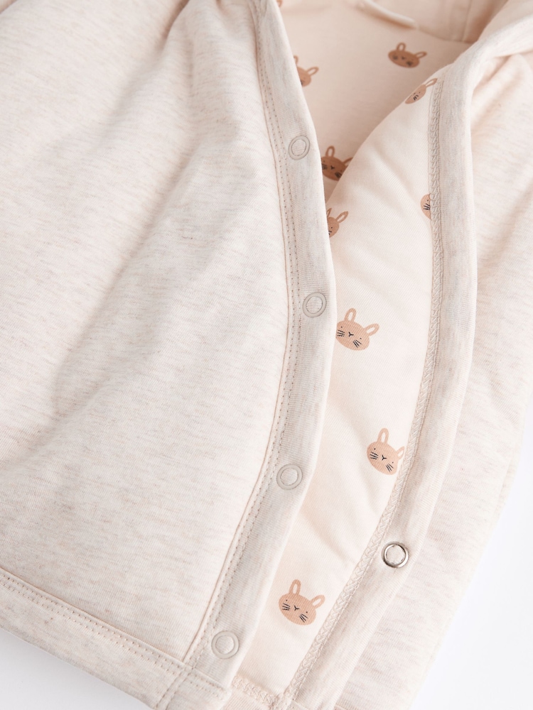 Cream - Wickel-Baby-Jerseyjacke mit Kapuze - Image 6 of 7