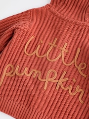 Orange Baby 'Little Pumpkin' Knitted Cardigan - Image 10 of 11