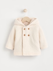 Cream Chenille Cosy Baby Hooded Cardigan - Image 1 of 8