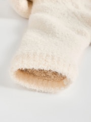 Cream Chenille Cosy Baby Hooded Cardigan - Image 6 of 8
