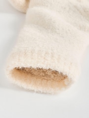 Cream Chenille Cosy Baby Hooded Cardigan - Image 8 of 8