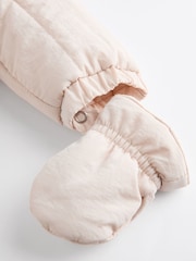 Cream Slogan Quilted Baby All-In-One Pramsuit - Image 7 of 8