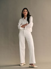 ONLY White Linen Blend Shirt - Image 3 of 5