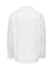 ONLY White Linen Blend Shirt - Image 6 of 6