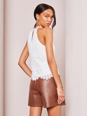 Lipsy White Lace Halter Top - Image 2 of 4