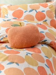 Peach Orange 100% Cotton Cushion - Image 3 of 4