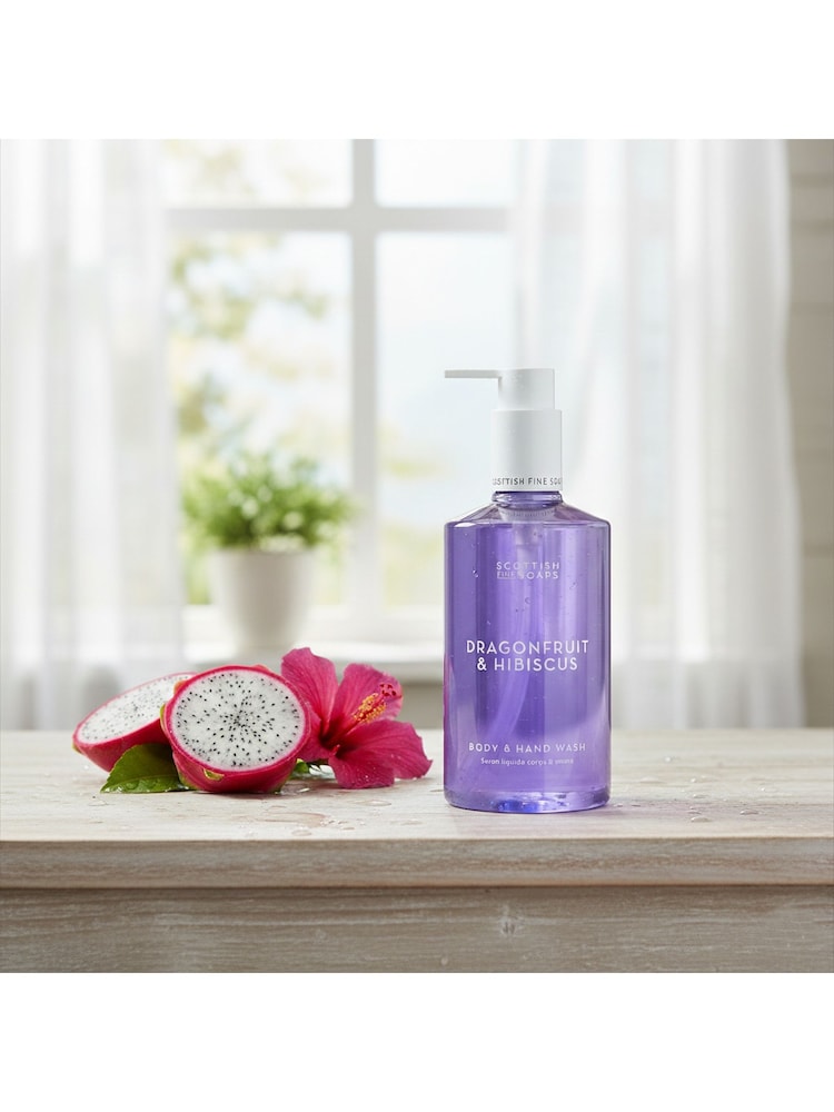 Scottish Fine Soaps Dragonfruit & Hibiscus Body & Hand Wash 300ml Pump Bottle - Image 2 of 2 Scottish Fine Soaps Dragonfruit & Hibiscus Body & Hand Wash 300ml Pump Bottle - Image 2 of 2