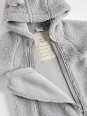 Grey Cosy Borg Bear Baby Pramsuit - Image 5 of 6