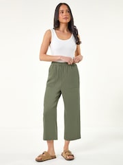 Roman Green Petite Stretch Crop Trousers - Image 5 of 5