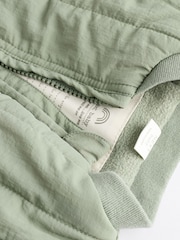 Sage Green Quilted Baby Bomber Jacket - Image 5 of 7