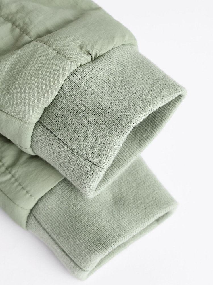 Sage Green Quilted Baby Bomber Jacket - Image 7 of 7