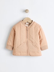 Cream Quilted Baby Bomber Jacket - Image 1 of 6
