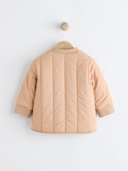 Cream Quilted Baby Bomber Jacket - Image 2 of 6