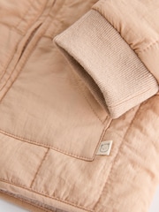 Cream Quilted Baby Bomber Jacket - Image 5 of 6