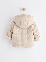 Creme - Baby Jacke mit Kapuze - Bild 4 von 9