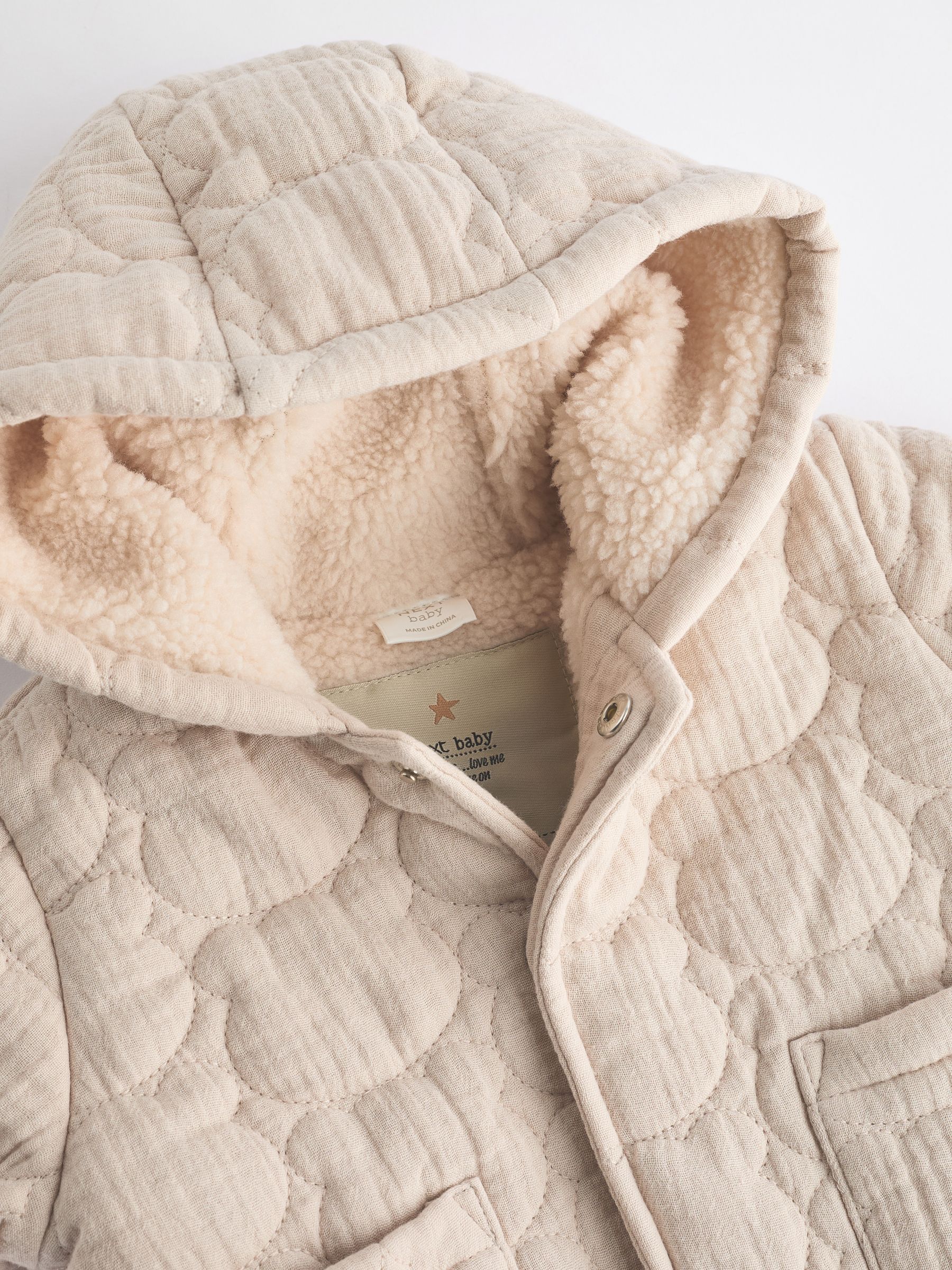 Cream baby coat top
