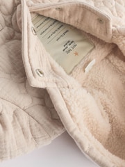 Creme - Baby Jacke mit Kapuze - Bild 7 von 9