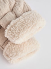 Creme - Baby Jacke mit Kapuze - Bild 8 von 9