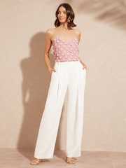 Love & Roses Pink Applique Floral Cami Top - Image 4 of 4