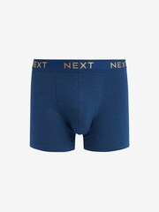 Blue/Grey Cotton Rich Boxers  4 Pack - Image 2 of 7