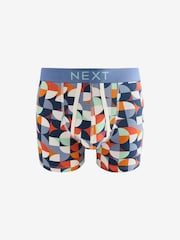 Orange/Blue Geometric A-Front Boxers 4 Pack - Image 5 of 7