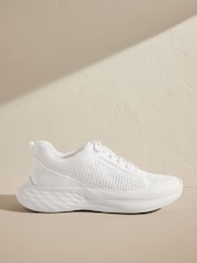 self. White Lace Up Trainers - Image 2 of 5