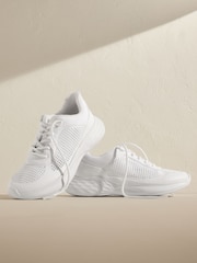 self. White Lace Up Trainers - Image 3 of 5