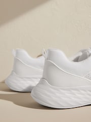 self. White Lace Up Trainers - Image 5 of 5