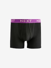 Black White Gold Waistband A-Front Boxers 8 Pack - Image 2 of 11