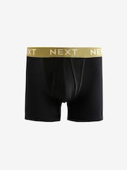 Black White Gold Waistband A-Front Boxers 8 Pack - Image 6 of 11