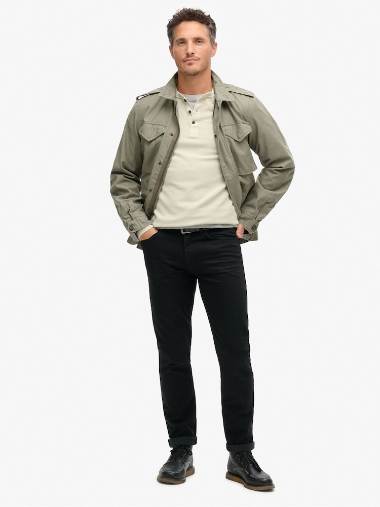 Superdry Green The Merchant Store Field 100% Cotton Jacket - Image 2 of 6