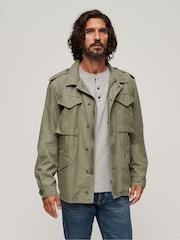 Superdry Green The Merchant Store Field 100% Cotton Jacket - Image 3 of 6