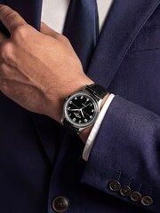 Rotary Black 1895 Automatic Stainless Steel Black Dial Black Leather Strap Watch - Image 5 of 5