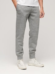 Superdry Grey Essential Logo 100% Cotton Joggers - Image 1 of 6