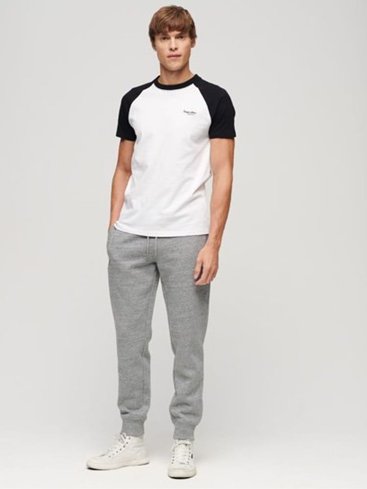 Superdry Grey Essential Logo 100% Cotton Joggers - Image 3 of 6