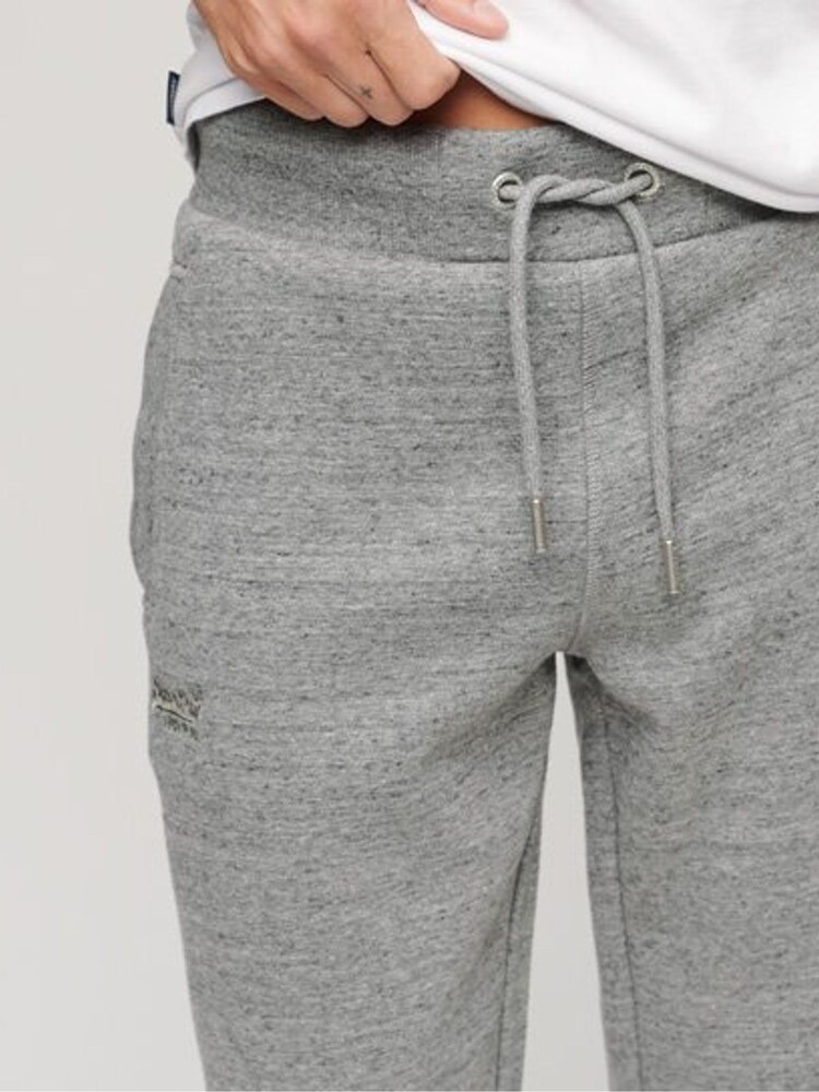 Superdry Grey Essential Logo 100% Cotton Joggers - Image 4 of 6