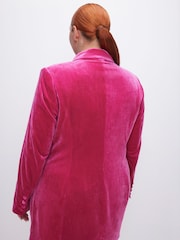 Good American Pink Mini Velvet Exec Blazer Dress - Image 5 of 8