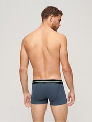 Superdry Blue Cotton Trunks 3 Pack - Image 2 of 6